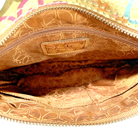 Vintage Fossil Crossbody Bag Boho Style Purse Canvas Multicolor Adjustable Strap - Picture 13 of 16